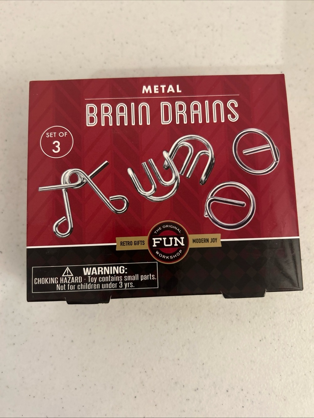Metal Brain Drains Puzzle Set of 3 - New